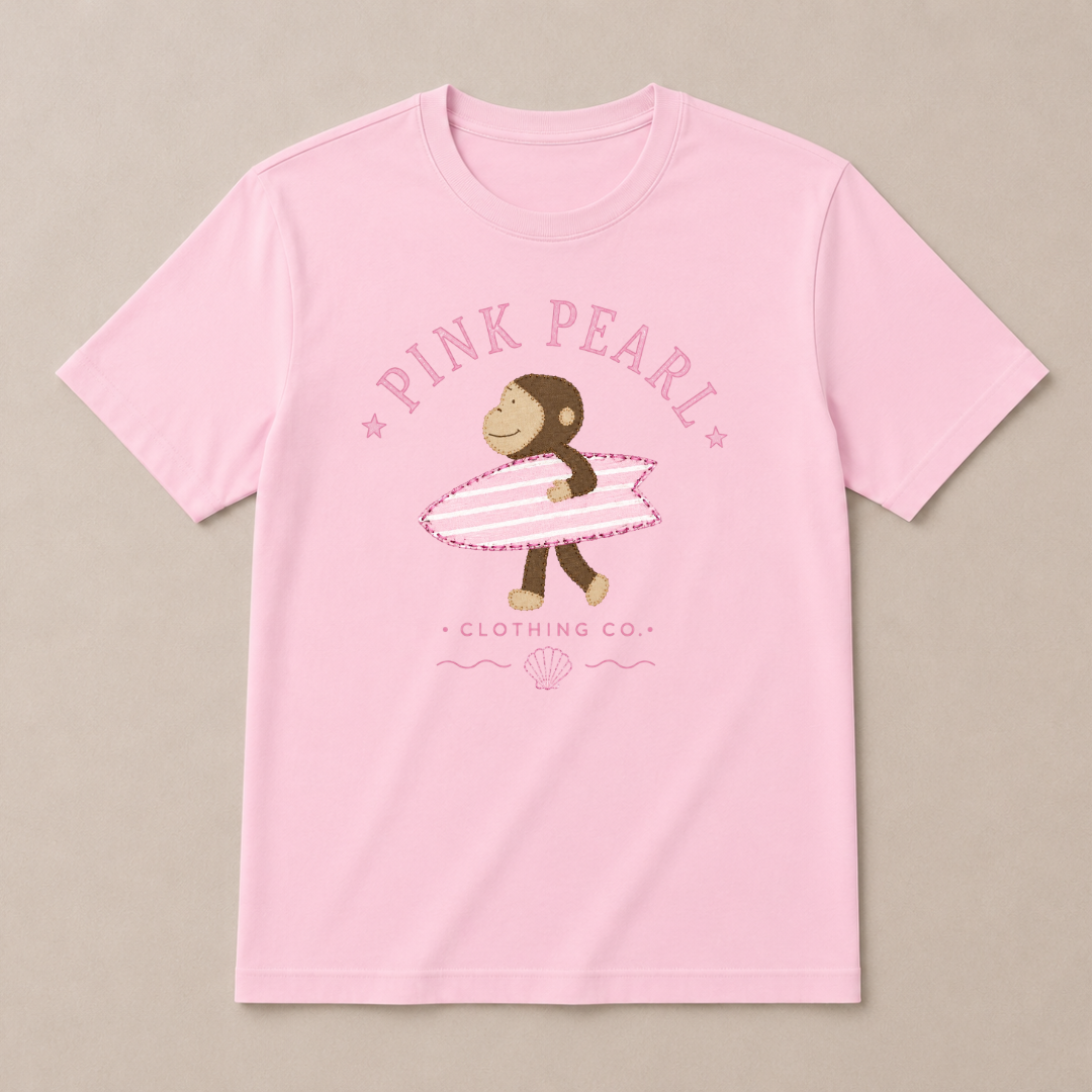 Pink Pearl Co. Surf Monkey T-shirt