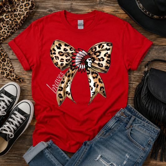 Leopard Bow School Spirit Tee