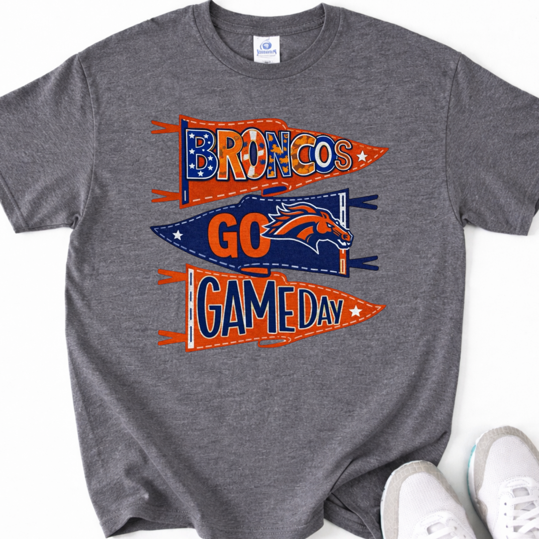 Custom School Spirit Pennant Tee | Game Day Shirt | Any School Color