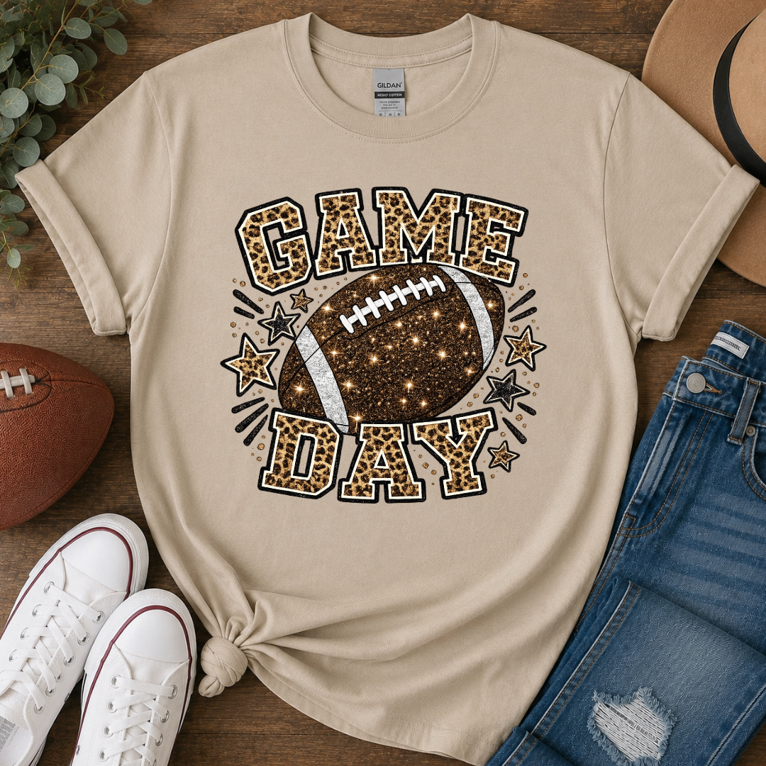 Game Day Glitter Leopard Tee