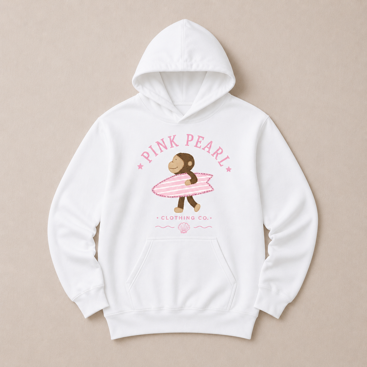 Pink Pearl Co. Surf Monkey Hoodie