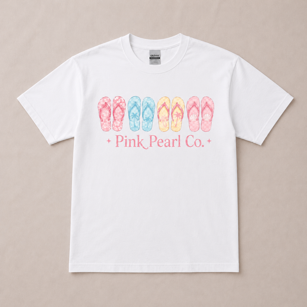Pink Pearl Co. Flip Flop Graphic