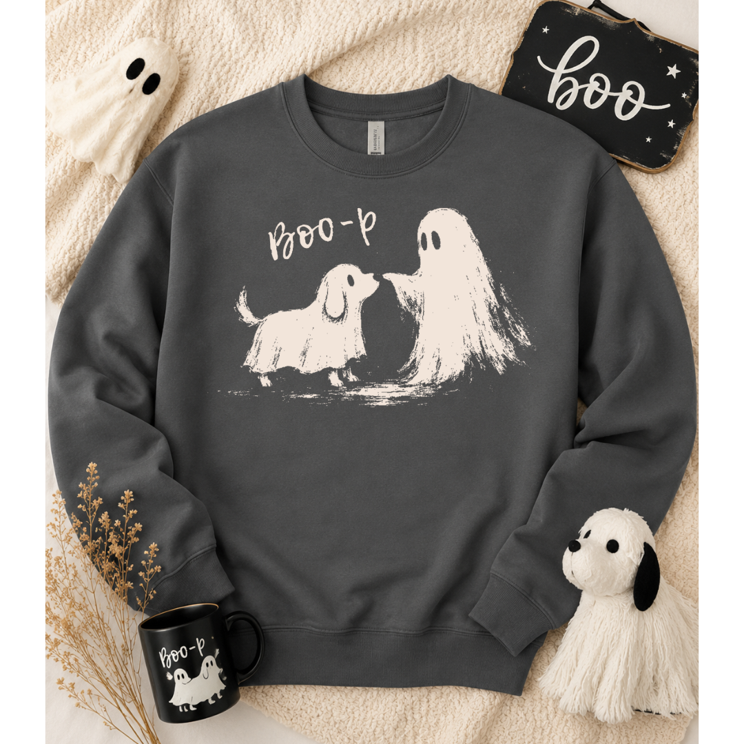 Boo-p Dog & Ghost Crewneck