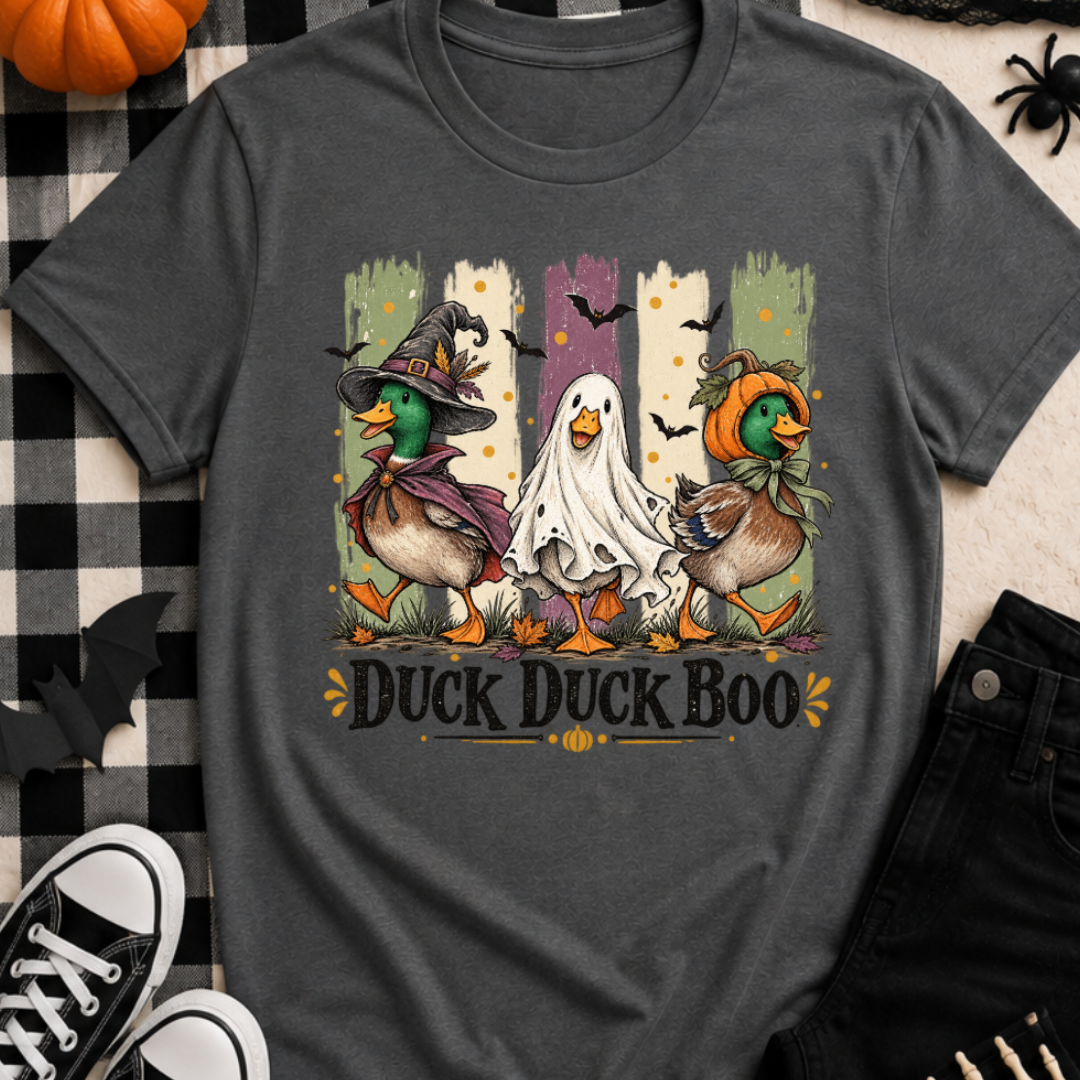 Duck Duck Boo Halloween Tee, Crewneck & Hoodie ππ¦