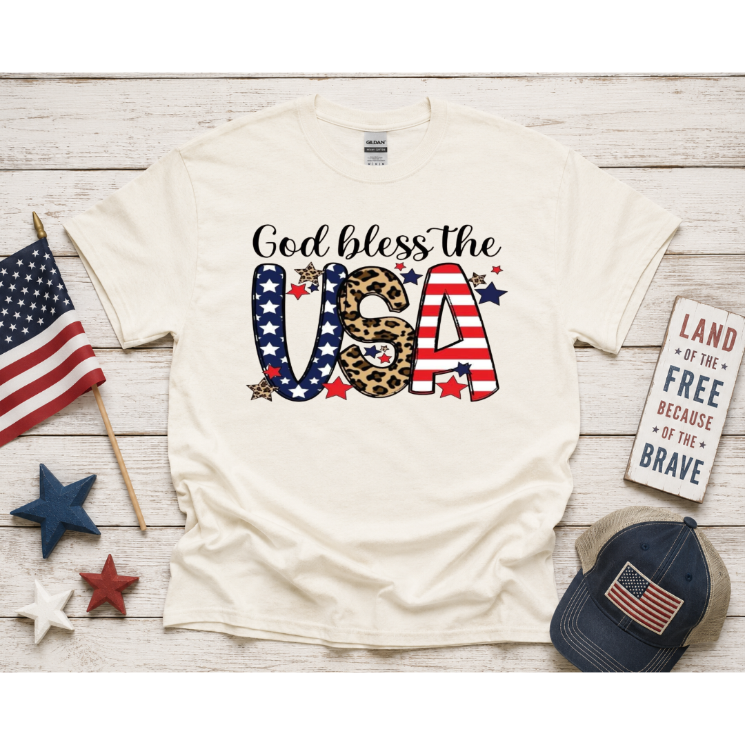 God Bless the USA Patriotic Tee 🇺🇸