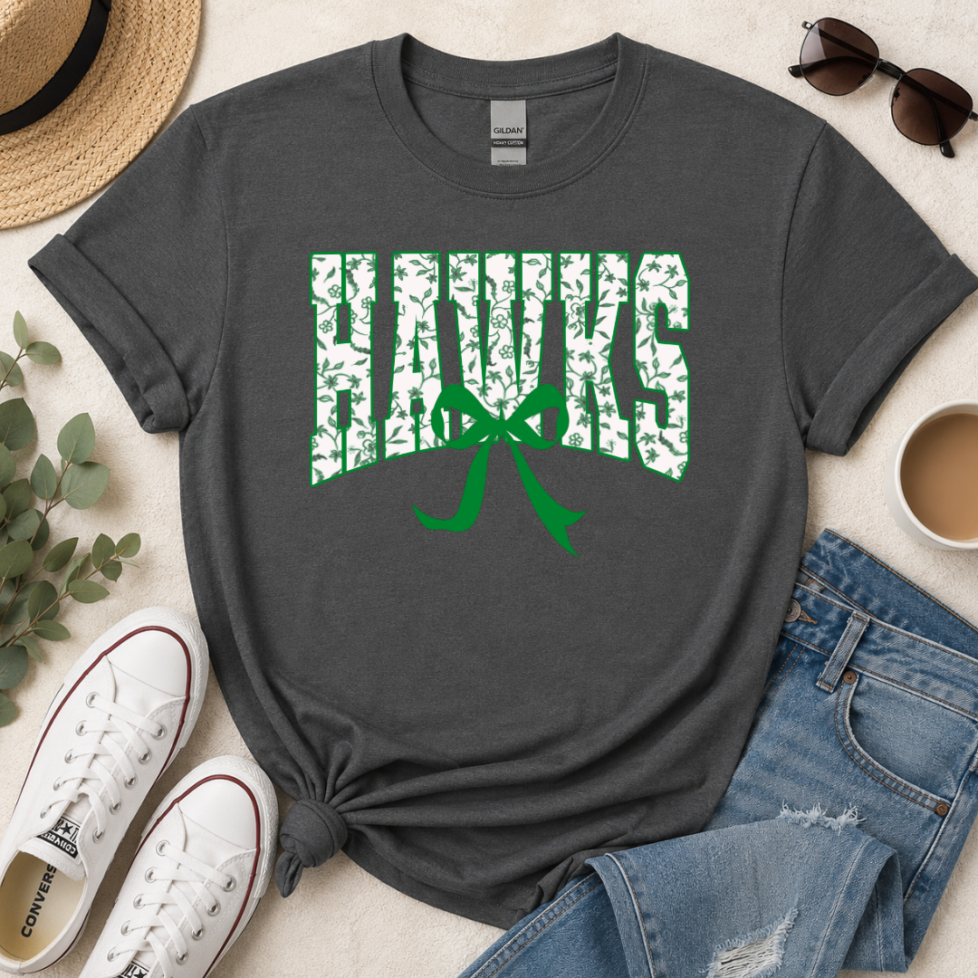 Custom School & Team Floral Bow Spirit Tee