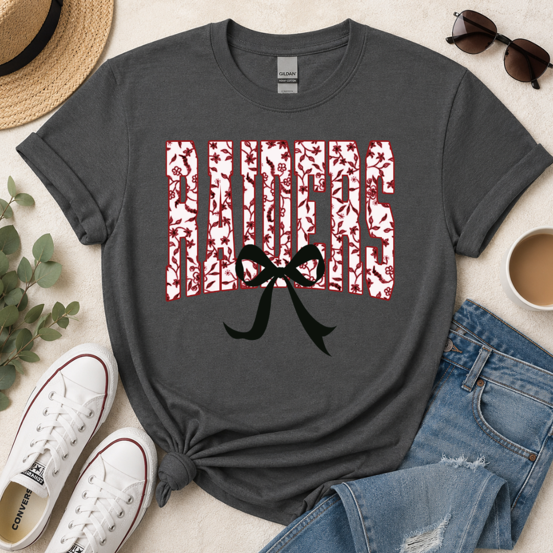 Custom School & Team Floral Bow Spirit Tee