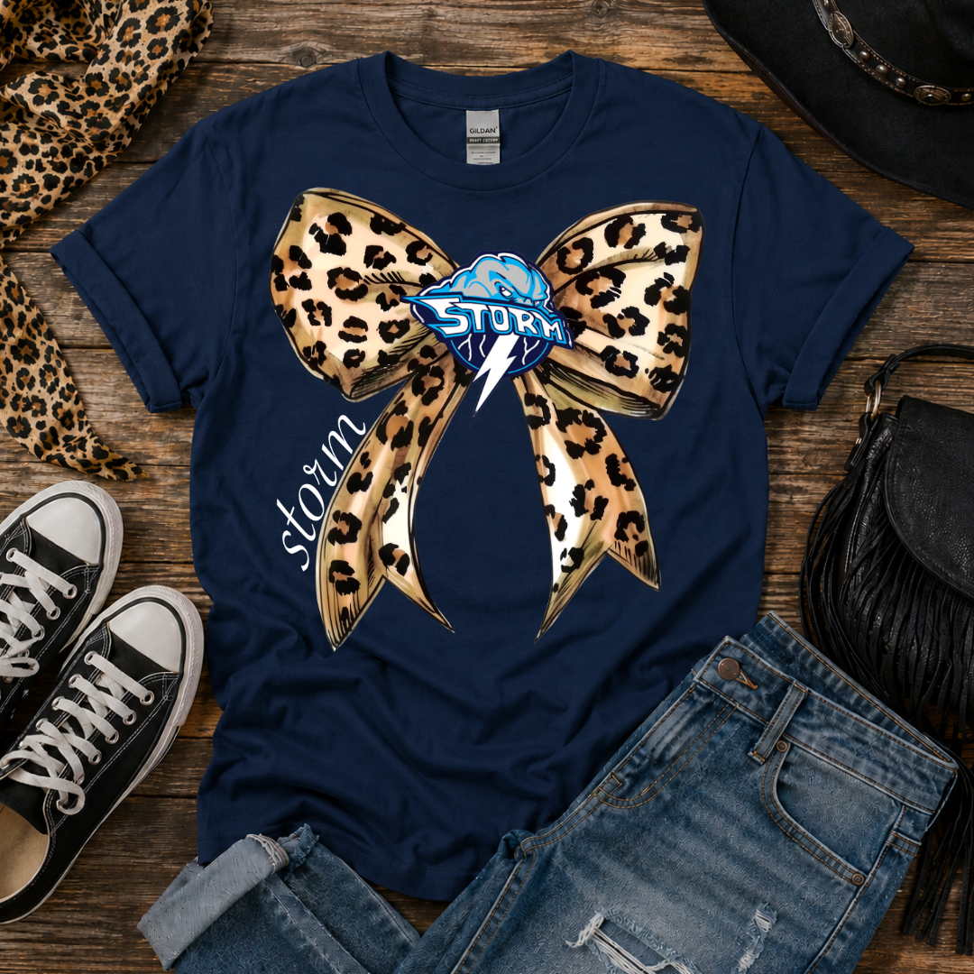 Leopard Bow School Spirit Tee