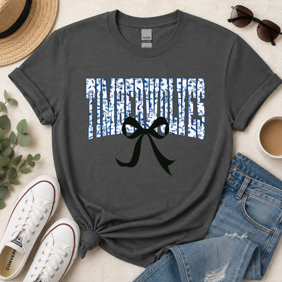 Custom School & Team Floral Bow Spirit Tee