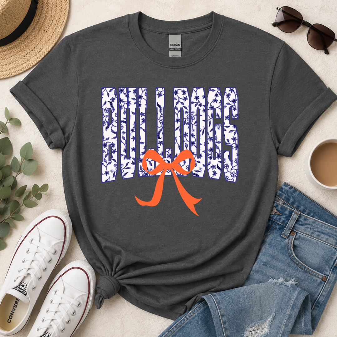 Custom School & Team Floral Bow Spirit Tee