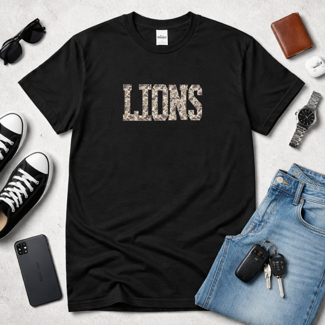 Custom Camo Varsity Tee – Any Name, Team, or School