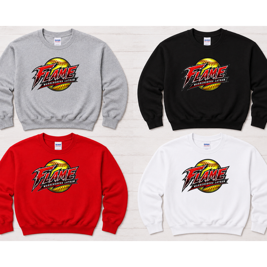 🔥 WL Flame Softball Crewneck Sweatshirt