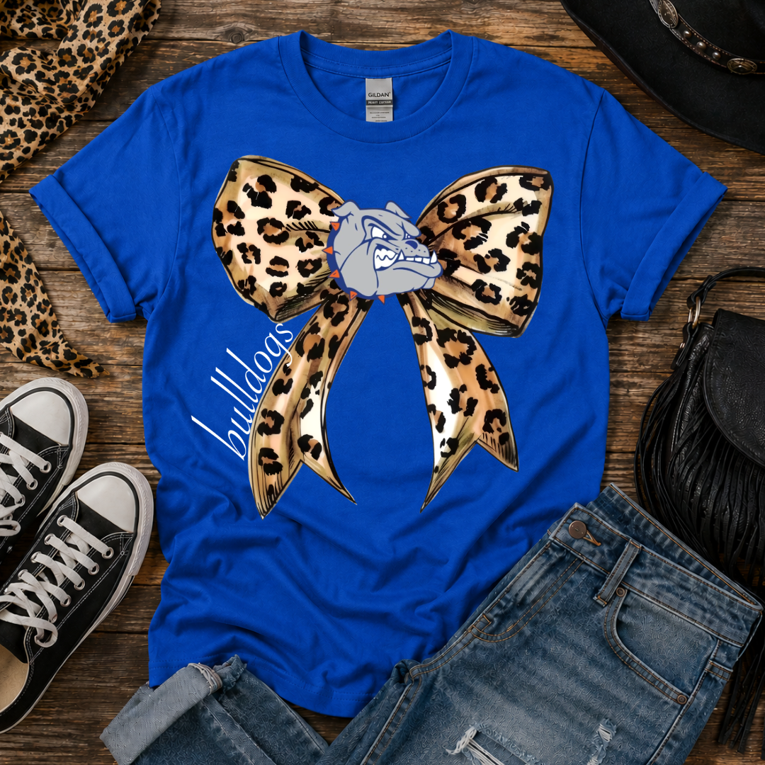 Leopard Bow School Spirit Tee