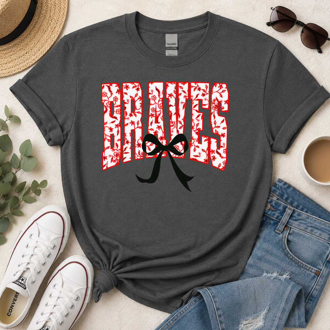 Custom School & Team Floral Bow Spirit Tee