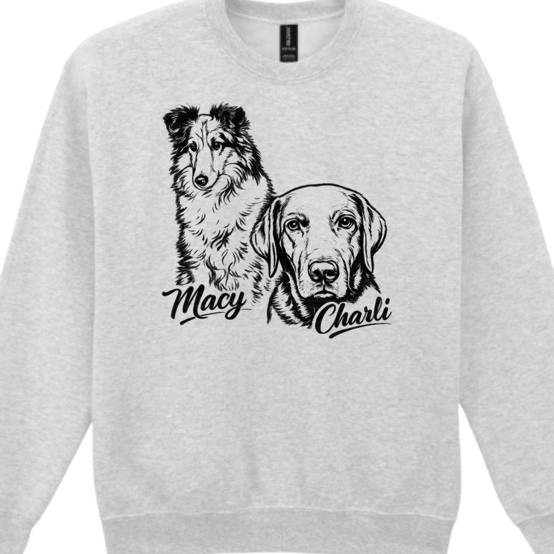 Custom Pet Crewneck Sweatshirt – Your Dog on a Sweatshirt