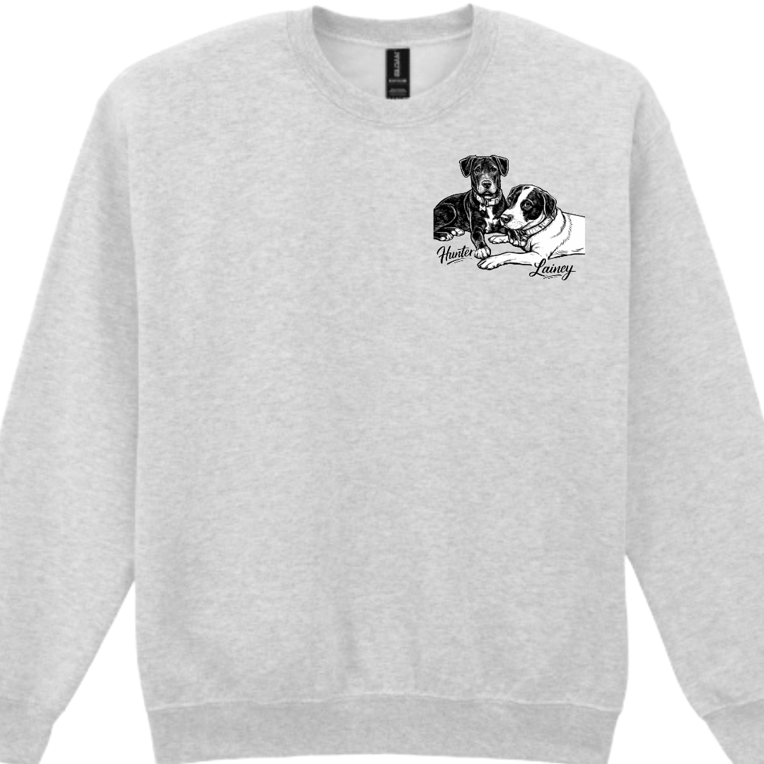 Custom Pet Crewneck Sweatshirt – Your Dog on a Sweatshirt