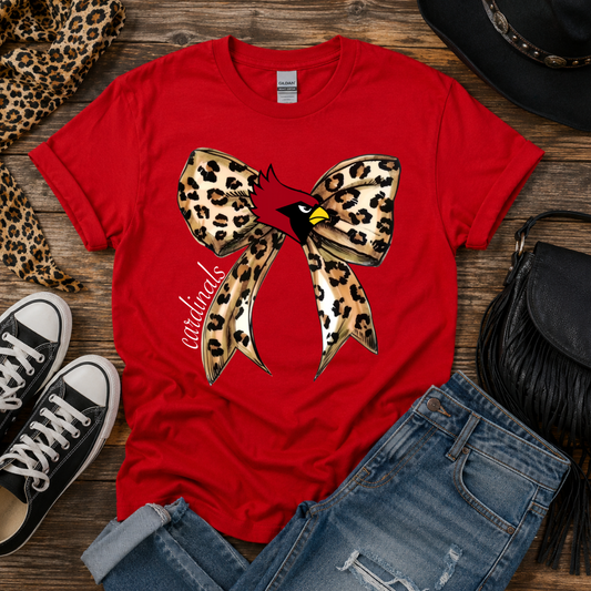 Leopard Bow School Spirit Tee