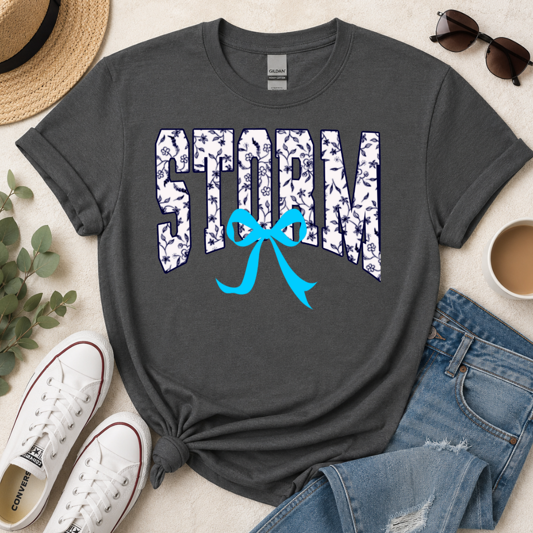 Custom School & Team Floral Bow Spirit Tee