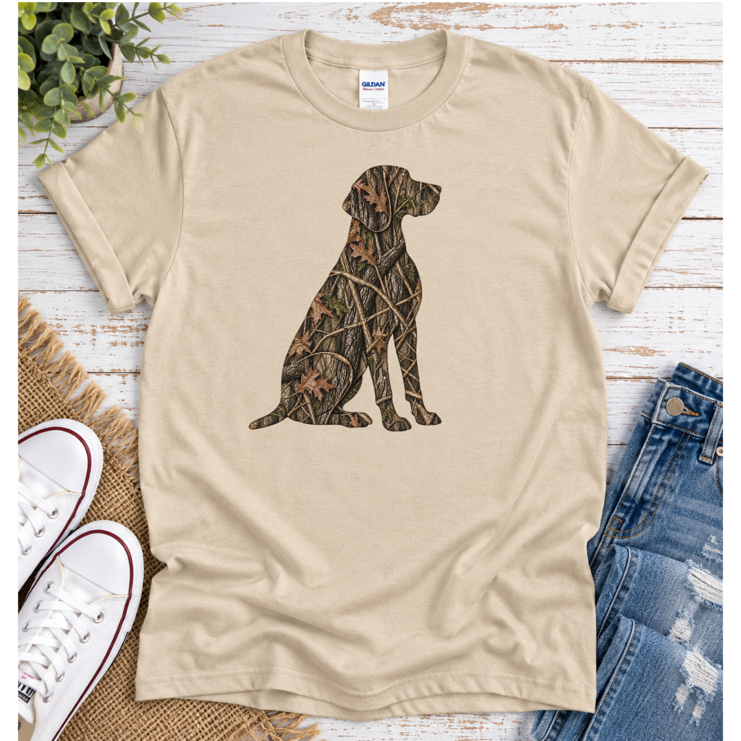 Camo Hunting Dog Tee