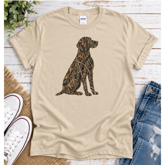 Camo Hunting Dog Tee