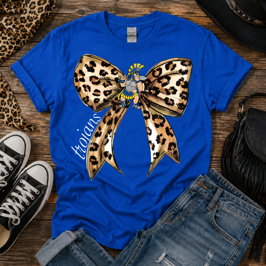 Leopard Bow School Spirit Tee