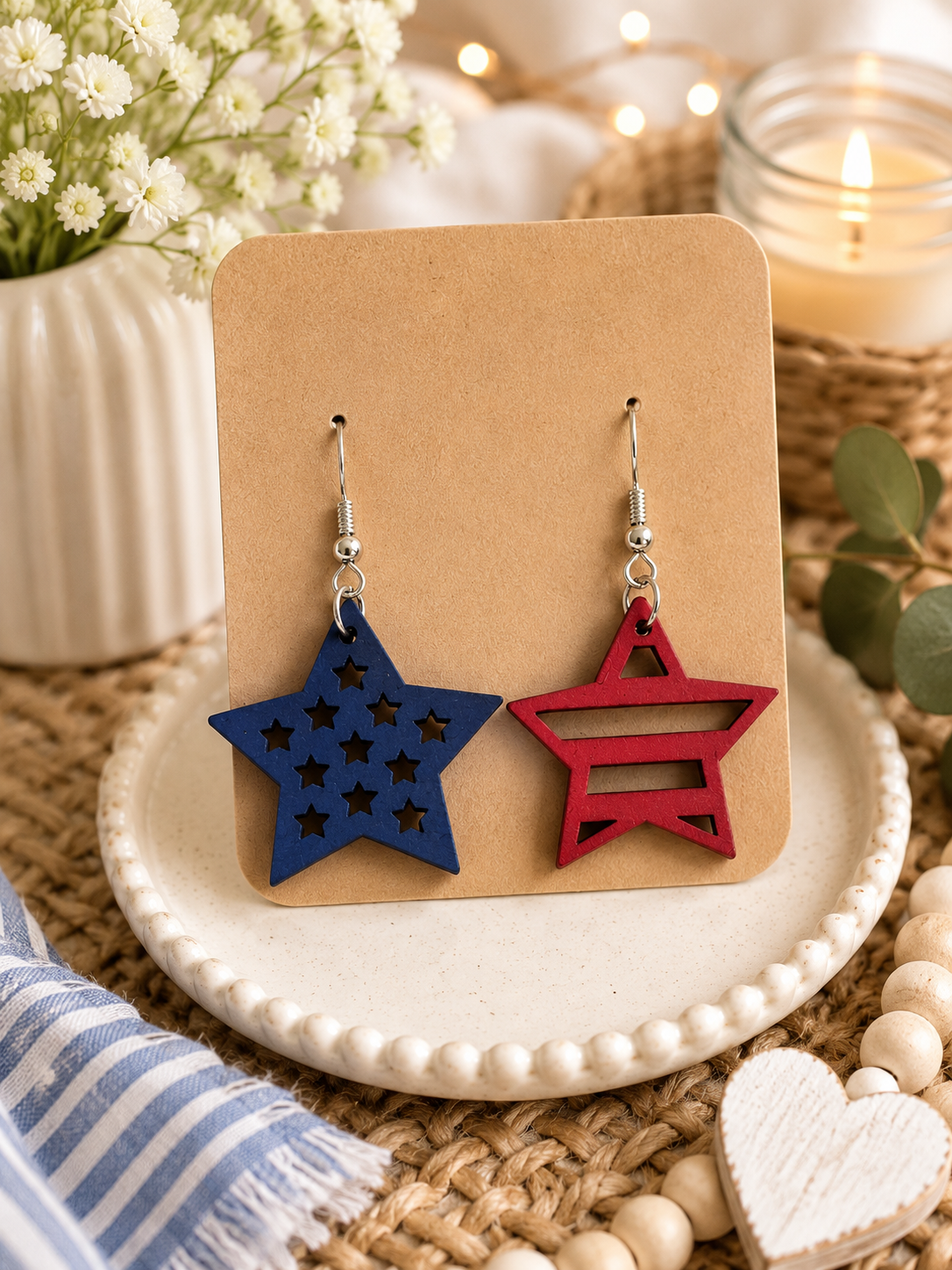 Patriotic Star Earrings
