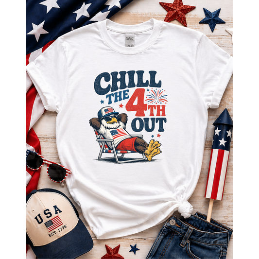 Chill the 4th Out Patriotic Graphic Tee 🇺🇸