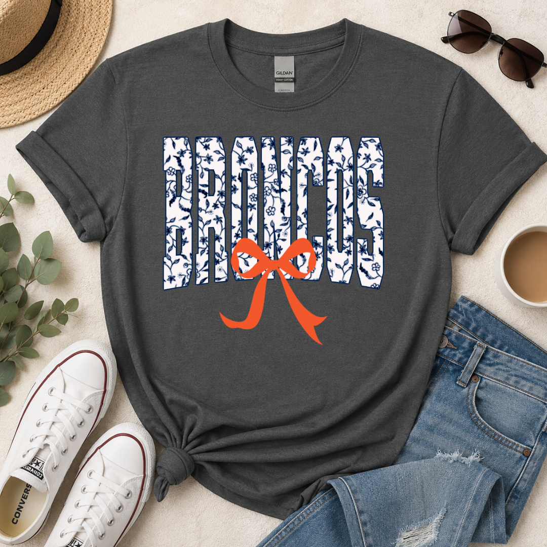 Custom School & Team Floral Bow Spirit Tee