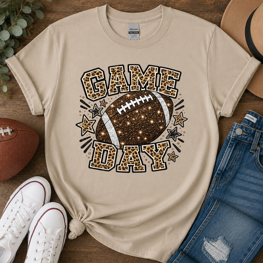 Game Day Glitter Leopard Tee