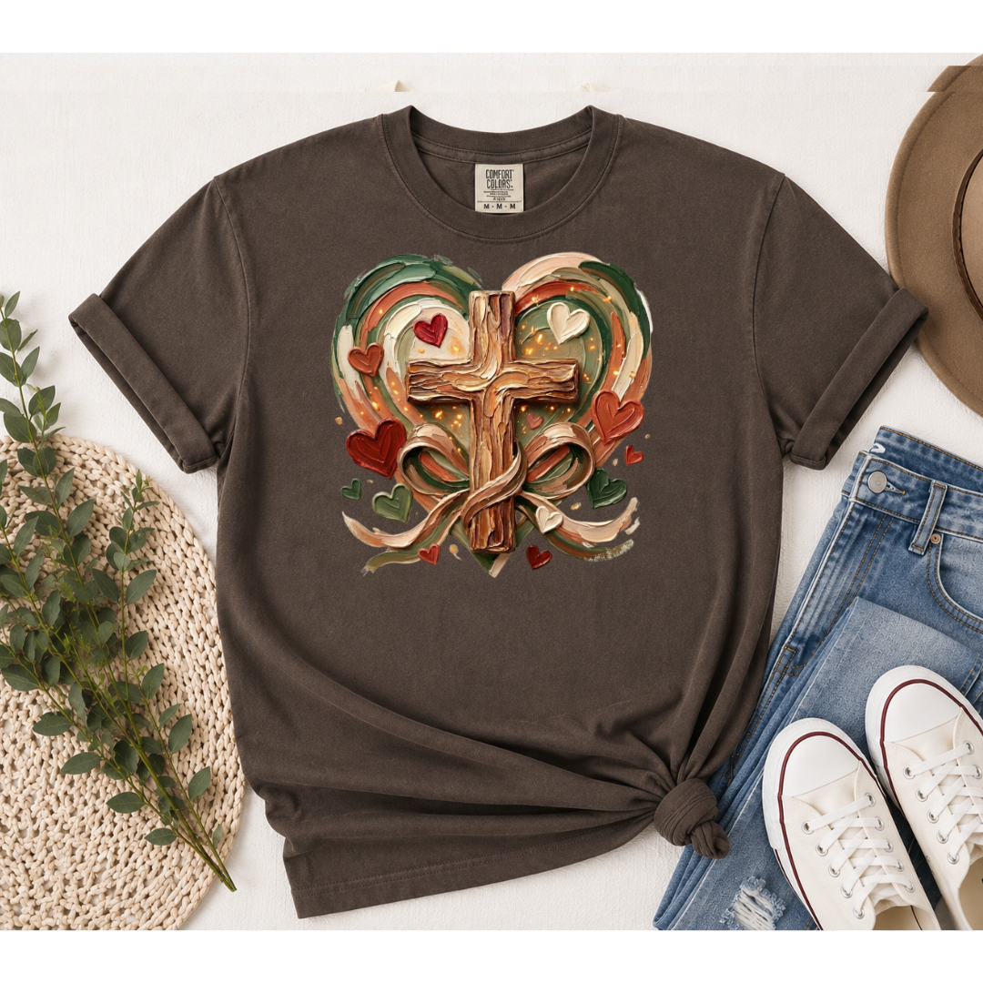 Faith Cross Heart | Comfort Colors Tee