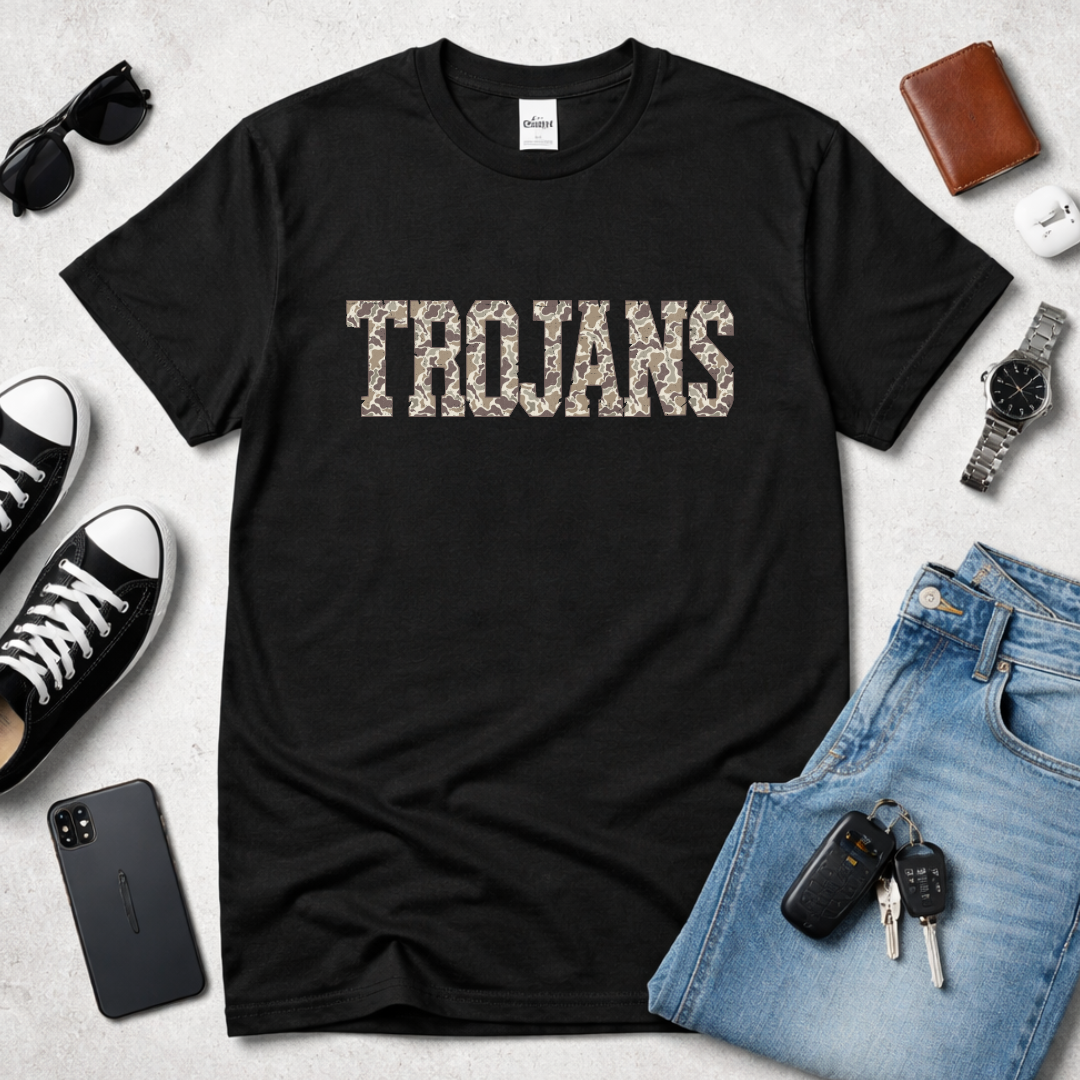 Custom Camo Varsity Tee – Any Name, Team, or School