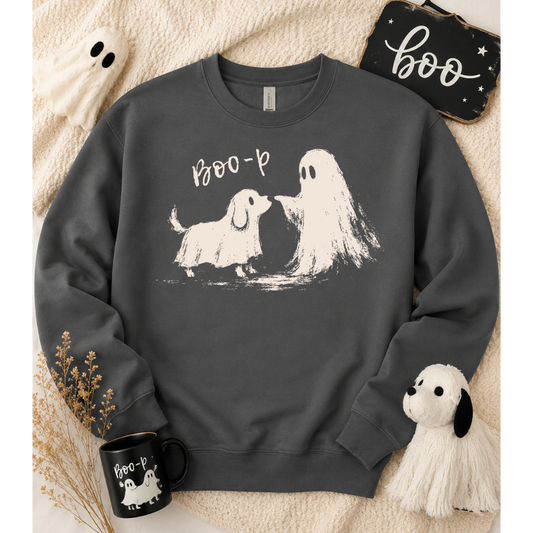 Boo-p Dog & Ghost Crewneck