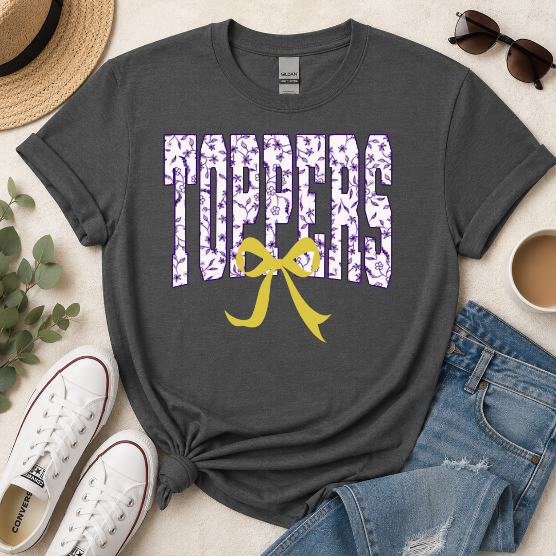 Custom School & Team Floral Bow Spirit Tee