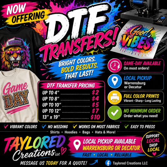 DTF Transfers – Full Color Ready-to-Press Transfer