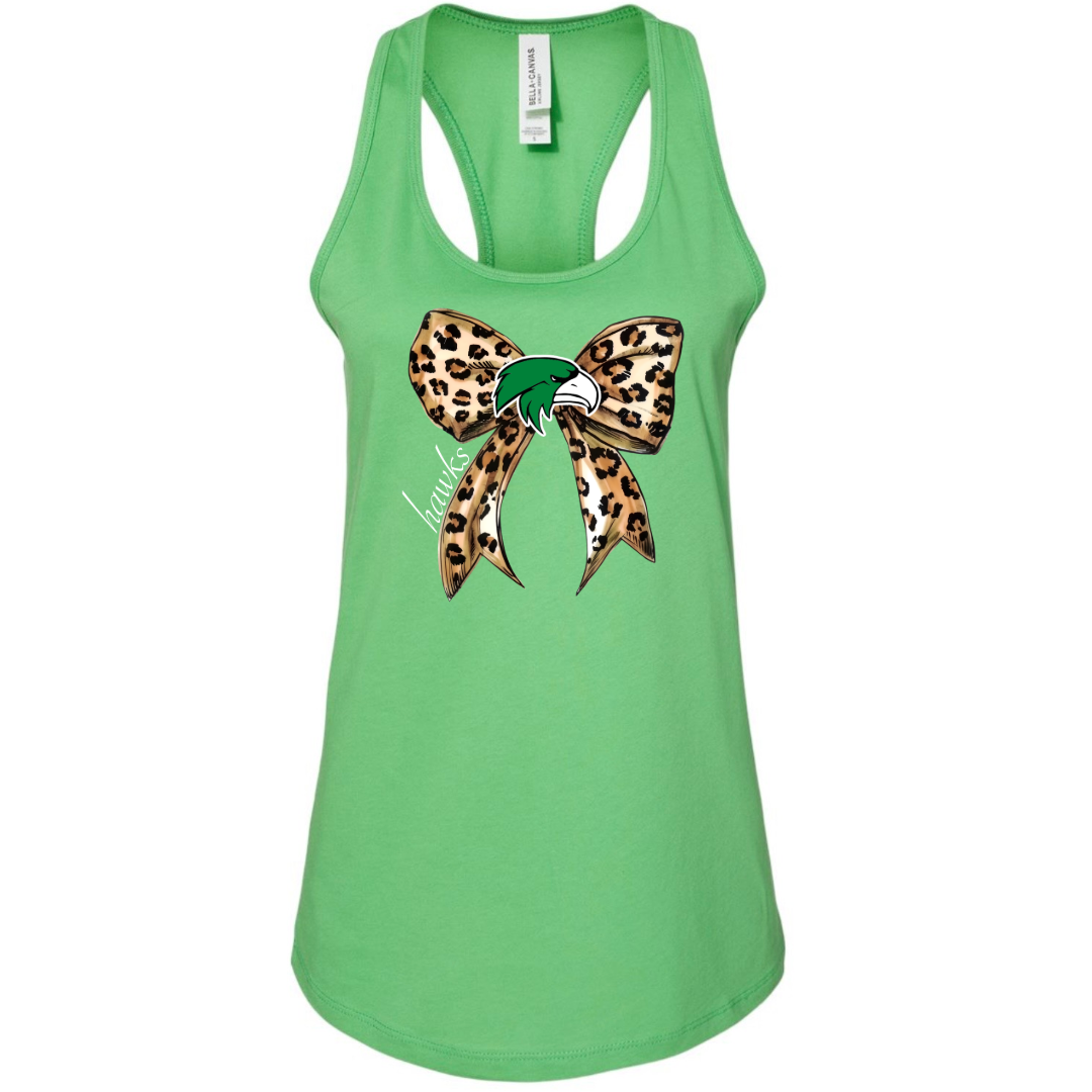 Leopard Bow School Spirit Racerback Tank