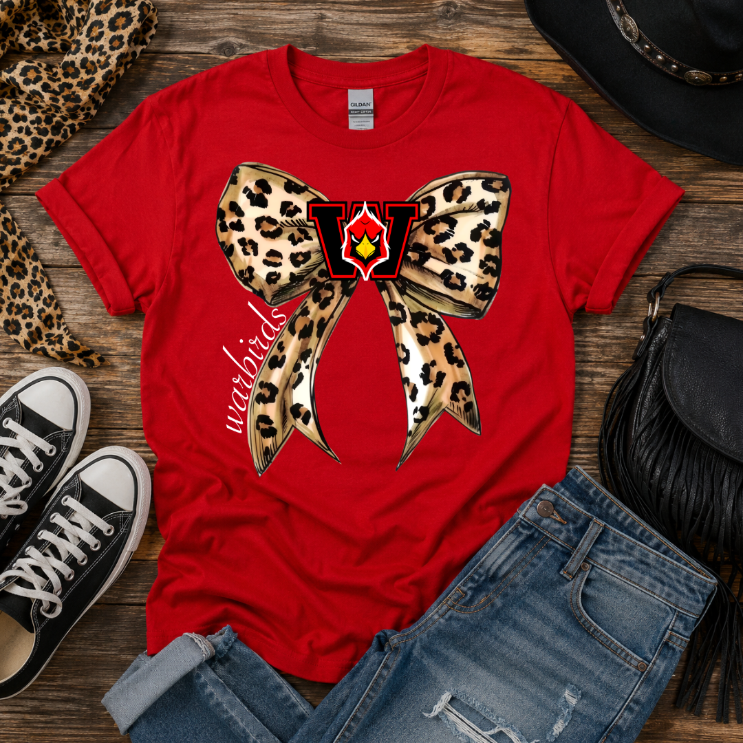 Leopard Bow School Spirit Tee