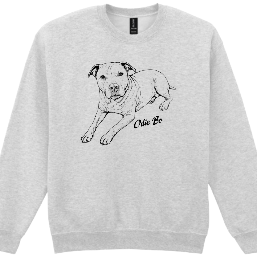 Custom Pet Crewneck Sweatshirt – Your Dog on a Sweatshirt