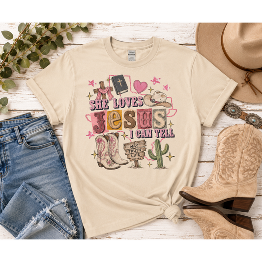 She Loves Jesus, I Can Tell – Western Faith Apparel