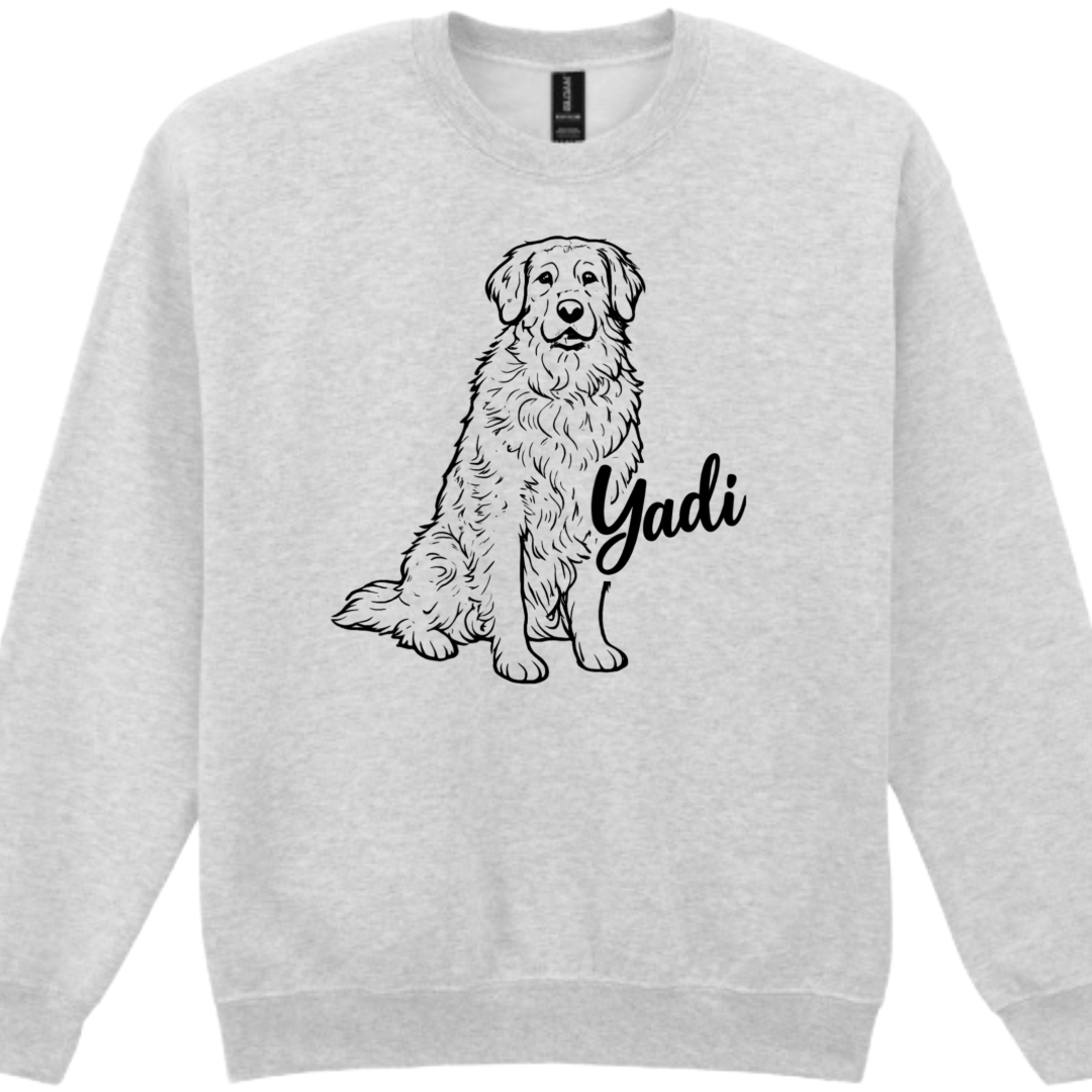 Custom Pet Crewneck Sweatshirt – Your Dog on a Sweatshirt