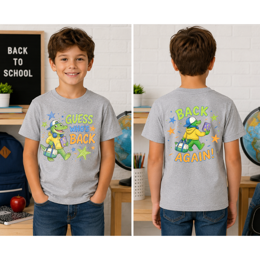 Guess Who’s Back Alligator Tee 🐊📚