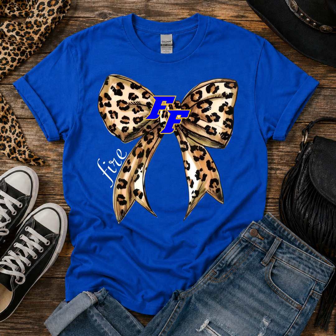 Leopard Bow School Spirit Tee