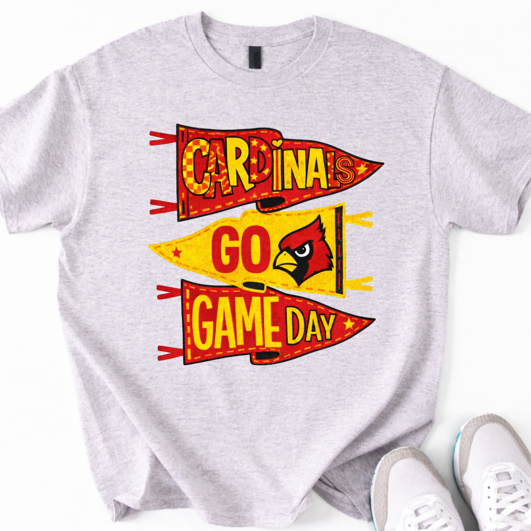 Custom School Spirit Pennant Tee | Game Day Shirt | Any School Color