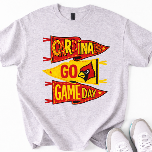 Custom School Spirit Pennant Tee | Game Day Shirt | Any School Color