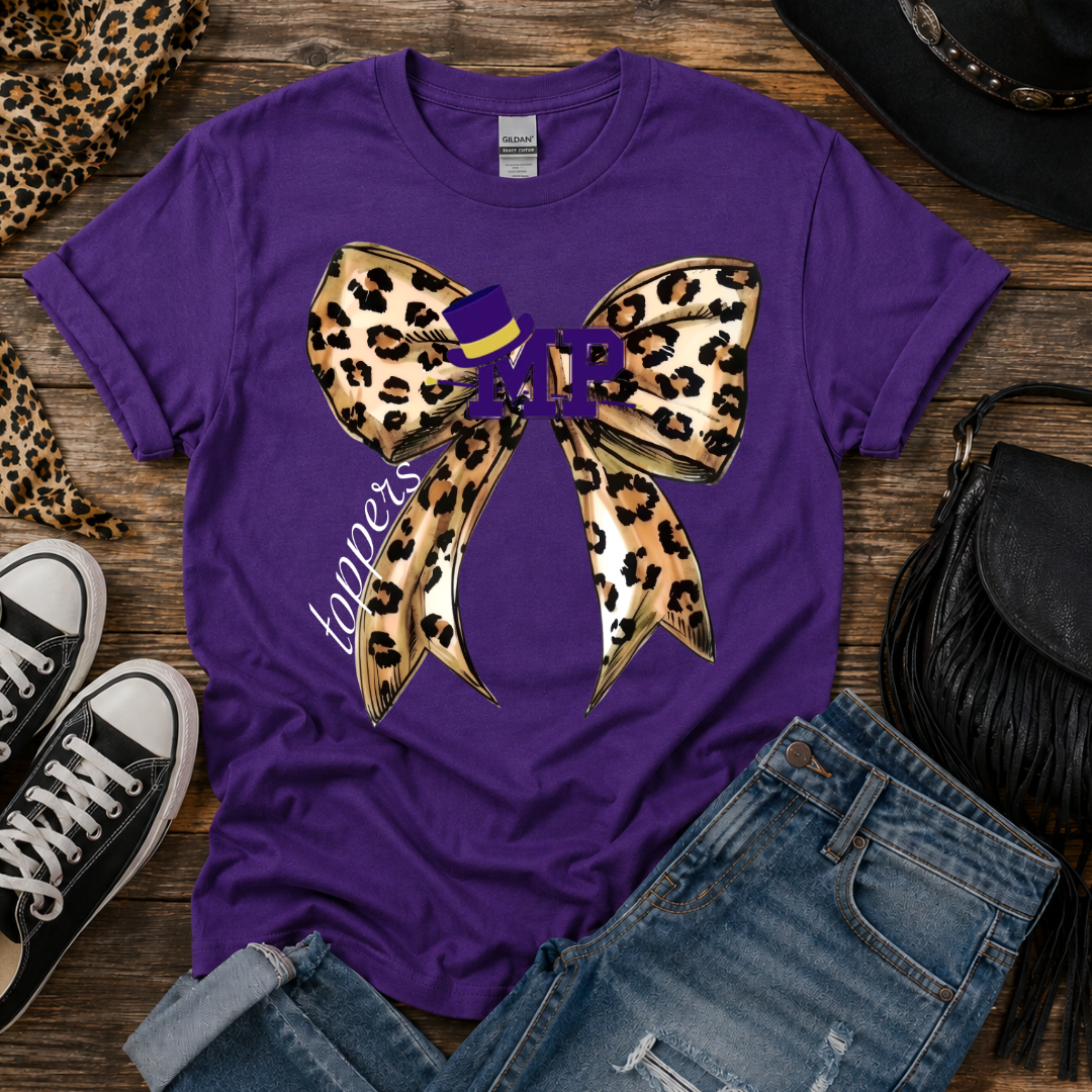 Leopard Bow School Spirit Tee