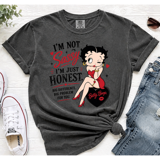 I’m Not Sassy I’m Just Honest – Comfort Colors Graphic Tee