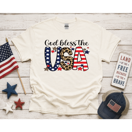 God Bless the USA Patriotic Tee 🇺🇸