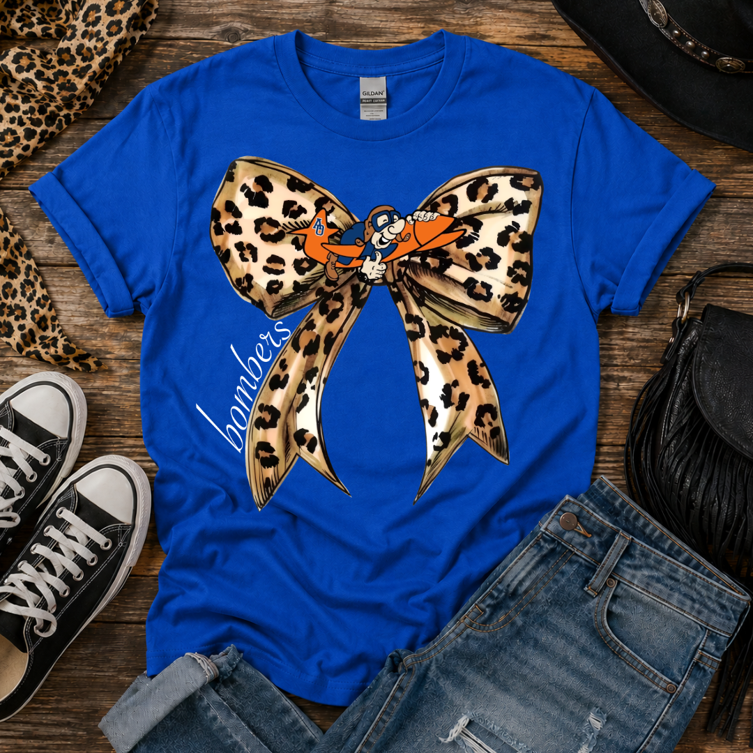 Leopard Bow School Spirit Tee