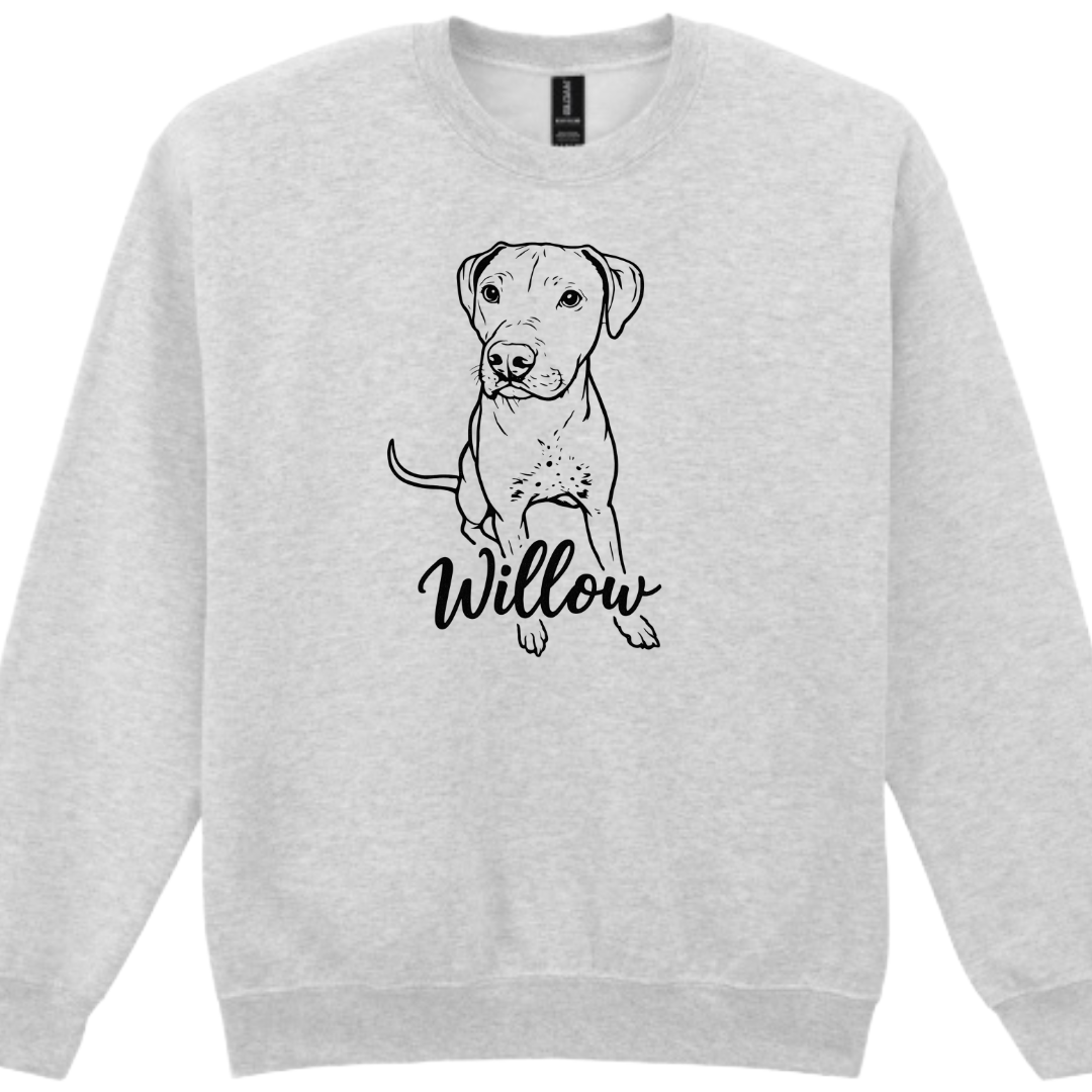 Custom Pet Crewneck Sweatshirt – Your Dog on a Sweatshirt