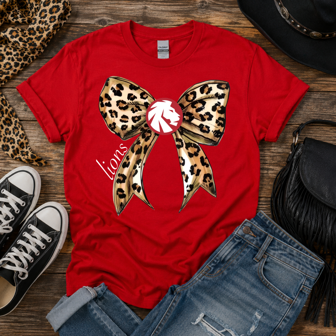 Leopard Bow School Spirit Tee