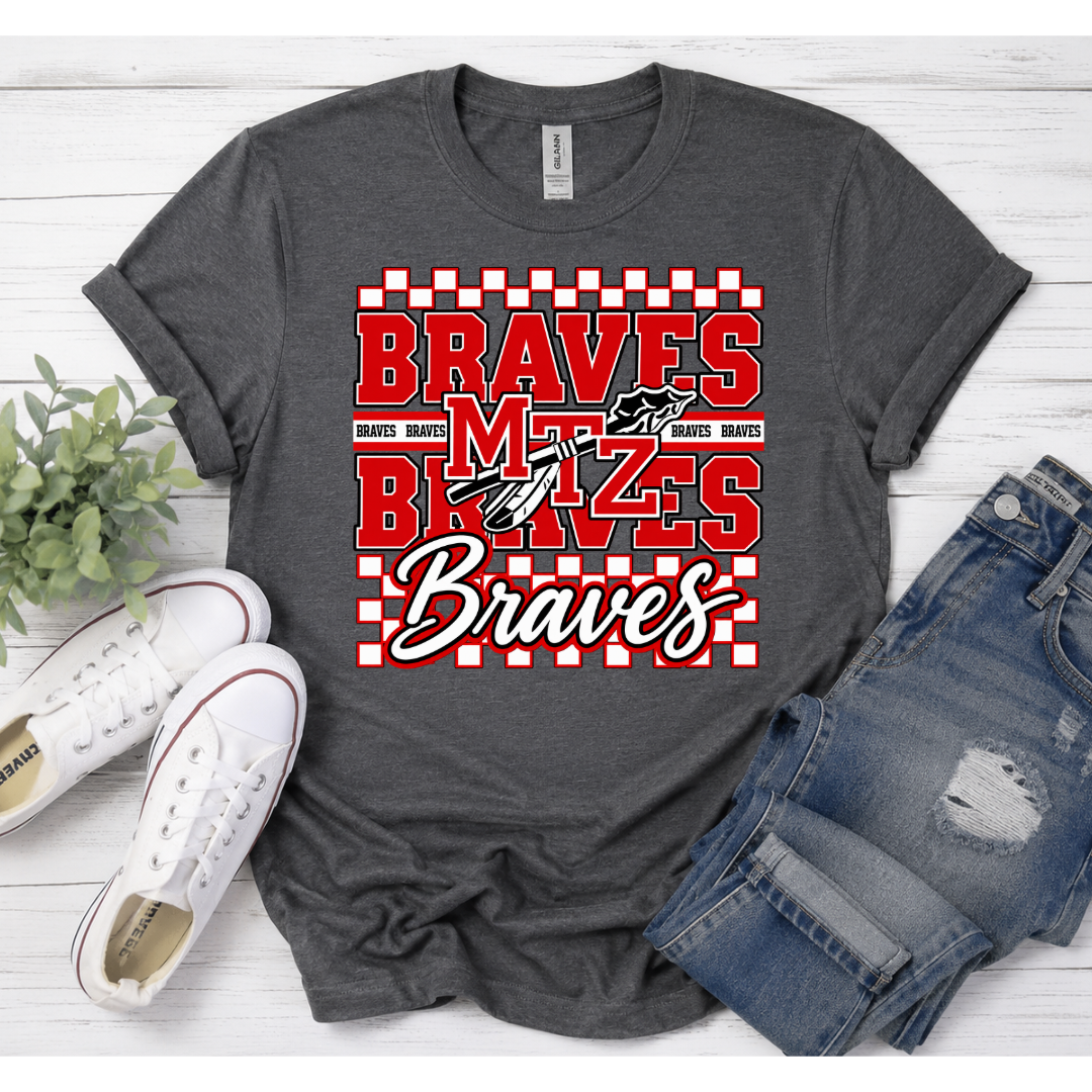 Checkered School Spirit Tee